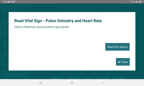 Read Vital Sign Pulse Oximetry and HR